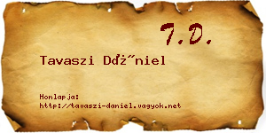 Tavaszi Dániel névjegykártya